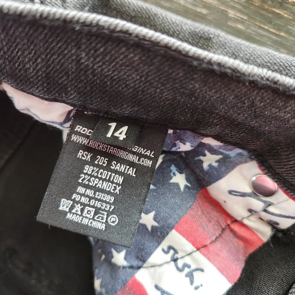 Rockstar Originals Flare Jeans Boys 14 Black‎ Streetwear Denim 27x33